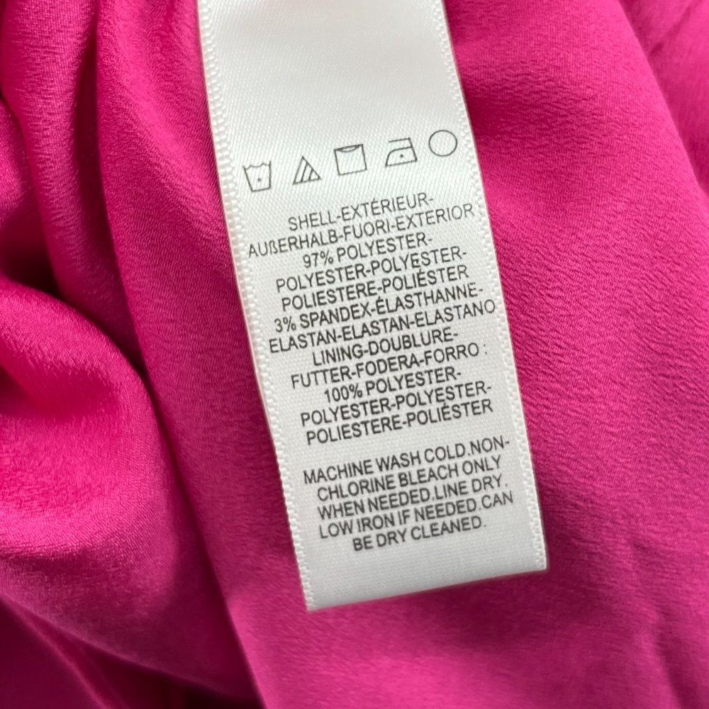 DRESS THE POPULATION Nicole Hot Pink Midi Sweetheart Dress Barbiecore NWT - Picture 11 of 12